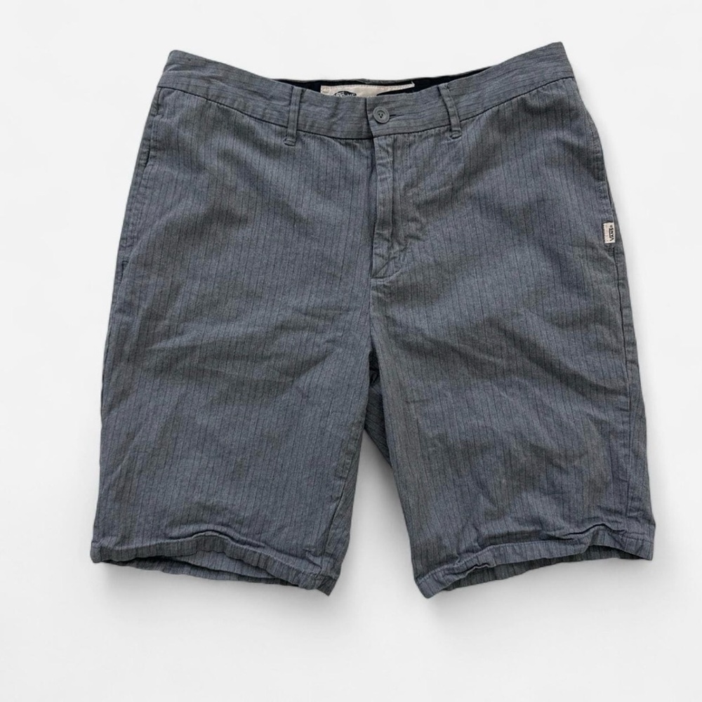 vans 100% cotton Gray Pinstripe Casual Shorts